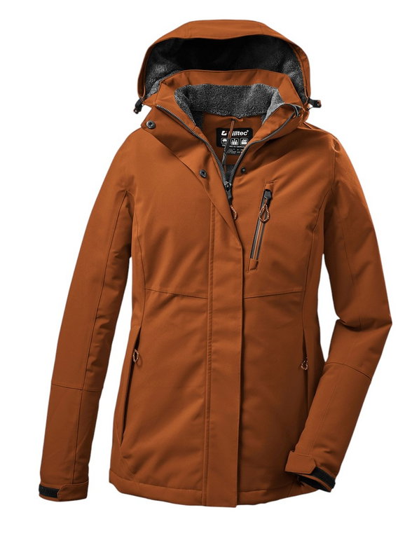 Killtec Winterjacke KOW 140 mit Kapuze (wasser- und winddicht) zimt braun Damen